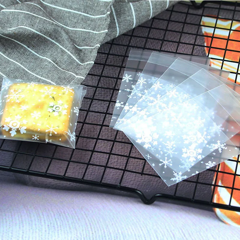 

Wedding Party Supplies Gift Bag Thicken Frosted Snowflake Candy Bags Cookie Bags Biscuit Package DIY Baking Pastry Self-Adhesive