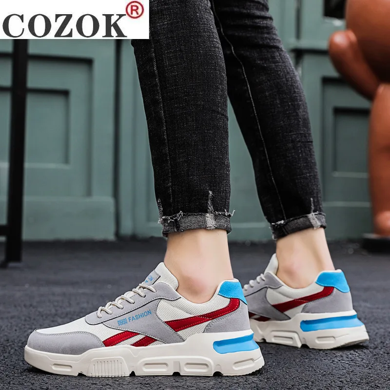 New men's breathable walking sneakers mesh men's casual shoes lightweight comfortable travel men's shoes