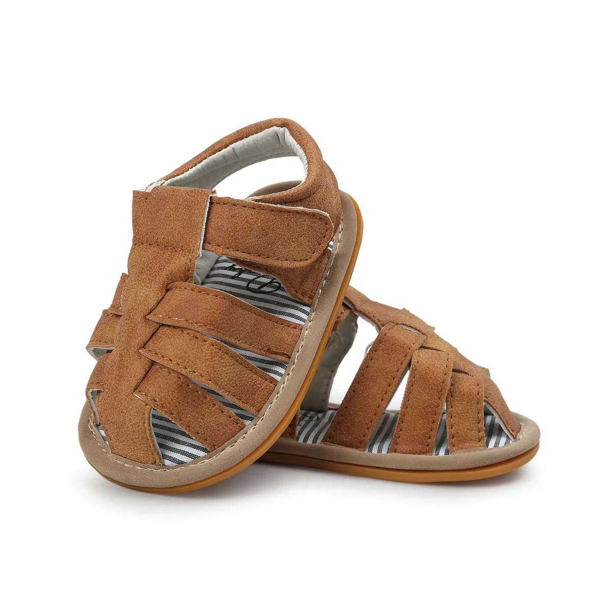 

New Summer Style Four Color Baby Boys Sandals Leather Clogs Infant Toddler First Walkers Soft TPR Sole Boy Shoes