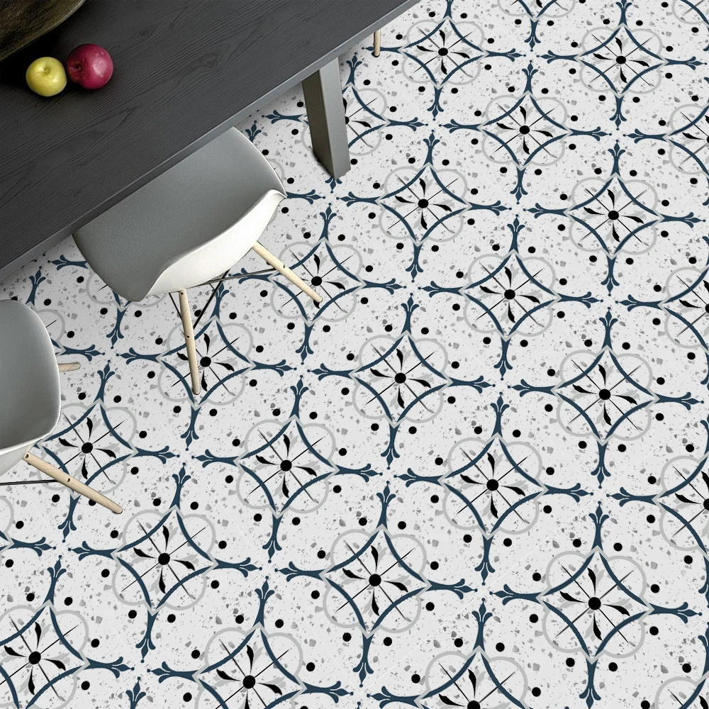 

Творческий Имитация полов тарраццо наклейки на стену Средиземноморский стиль домашний ремонт наклейки для напольной плитки синего цвета с...