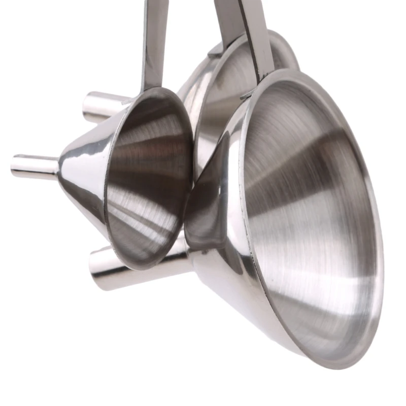

3Pcs/Set Small Mouth Funnels Bar Wine Flask Funnel Mini Stainless Steel For Filling Hip Flask Narrow-Mouth Bottles