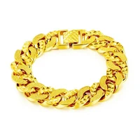 womens mens bracelet wrist chain yellow gold filled classic bracelet fashion jewelry gift