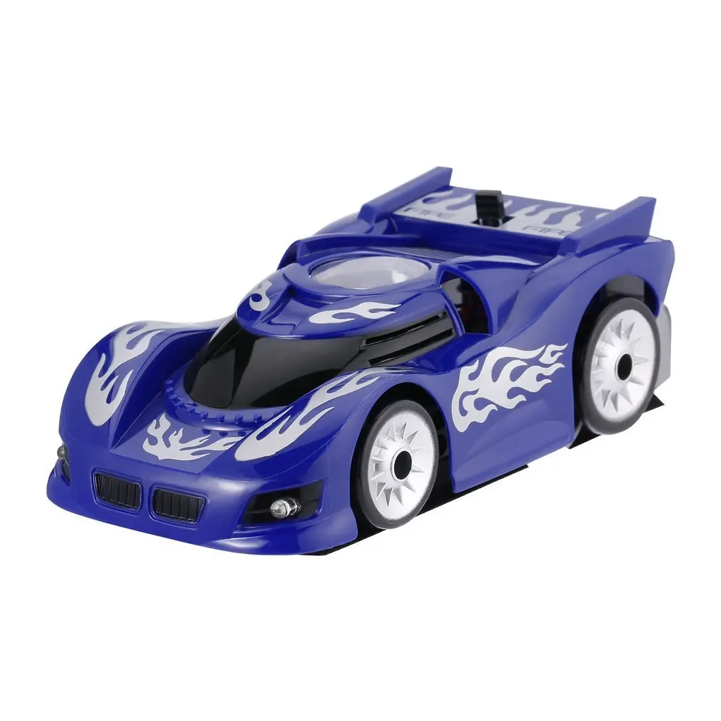 Blue Настенный гоночный потолочный стеклянный скалолазание coche RC автомобиль нулевой гравитации пол альпинист Мини RC Racer дистанционное управление гусеничный Малыш игрушка - Цвет: Blue
