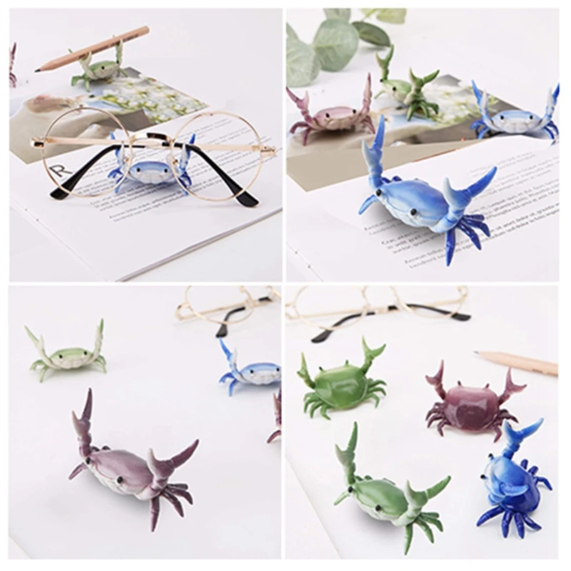 

New Creative Cute Crab Pen Holder Weightlifting Crabs Penholder Bracket Storage Rack Gift Stationery