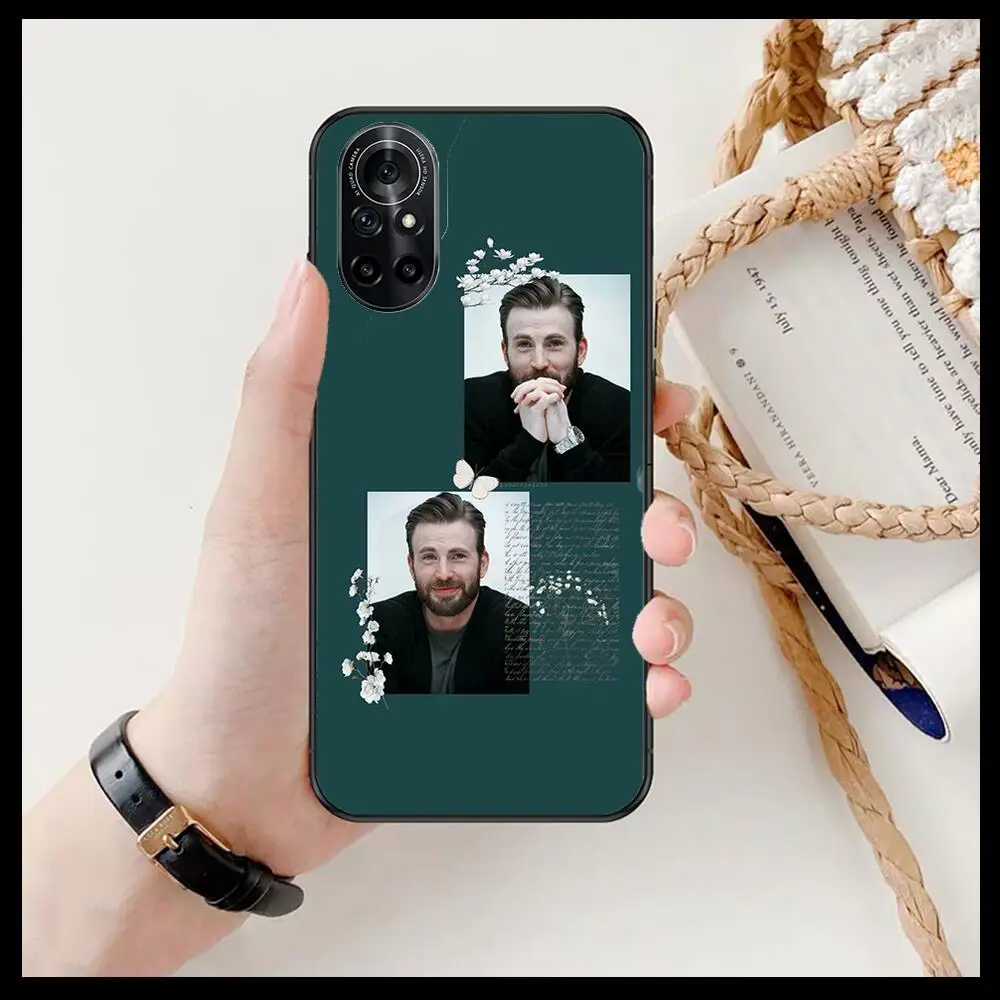 

American star chris evans Clear Phone Case For Huawei Honor 20 10 9 8A 7 5T X Pro Lite 5G Black Etui Coque Hoesjes Comic Fash
