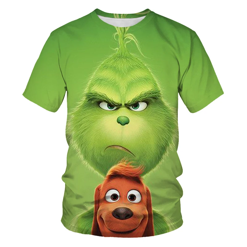 

Summer new youth 3DT shirt, green hair head digital printing, handsome guy and beauty, cool fashion O-neck T-shirt
