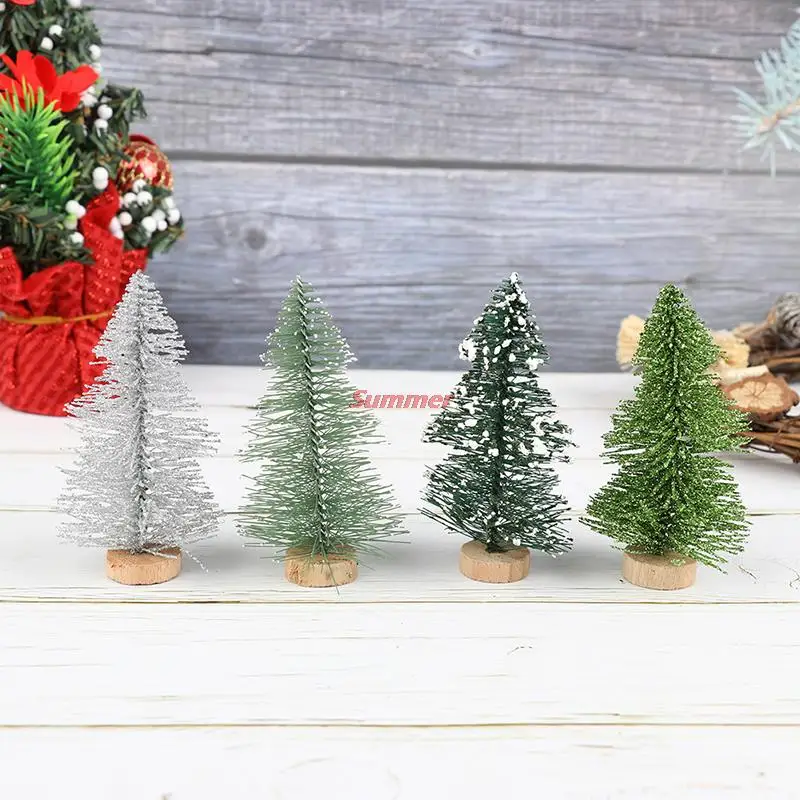

4Pcs Desktop Miniature Pine Tree tabletop christmas tree small christmas tree