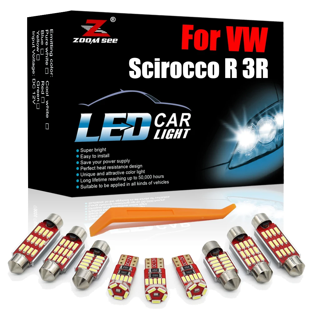 

12-24 в Φ внутренний комплект 10 шт. для Фольксваген Scirocco R 3R (2009-2017) Автомобильный контейнер для перчаток освесветильник