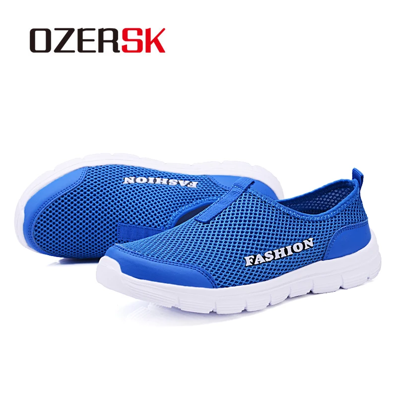OZERSK 2022 Summer New Casual Shoes Men Woman Walking shoes Men's Mesh Sneaker Comfortable Slip-on |