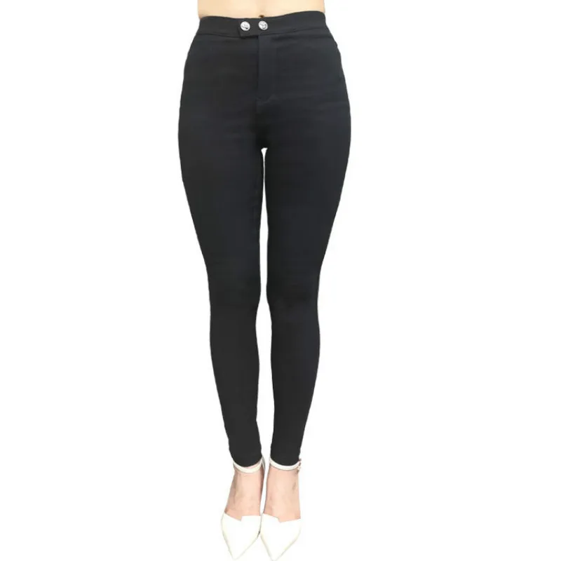 

Pencil-Pants Stretch New Jeans High-Waist Women's Slim Feet Minimalism DM001