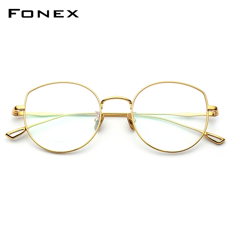 FONEX чистый B Титан оправа для очков Для женщин сверхлегкие рецепту мужчин