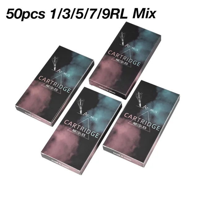 50pcs Mix RL Новая татуировка ручка Мощный Тихий мотор Брови Губы татуировки роторная машина RCA зажим шнур микроблейдинг пистолет татуировки аксессуары и припасы - Цвет: 50pcs Mix RL