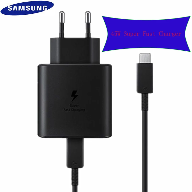 

Original Fast Charger 45W Quick Adapter Type C Cable For Samsung GALAXY Note 20 2110+ S10 S10E S20Plus S20 Ultra A90 A80