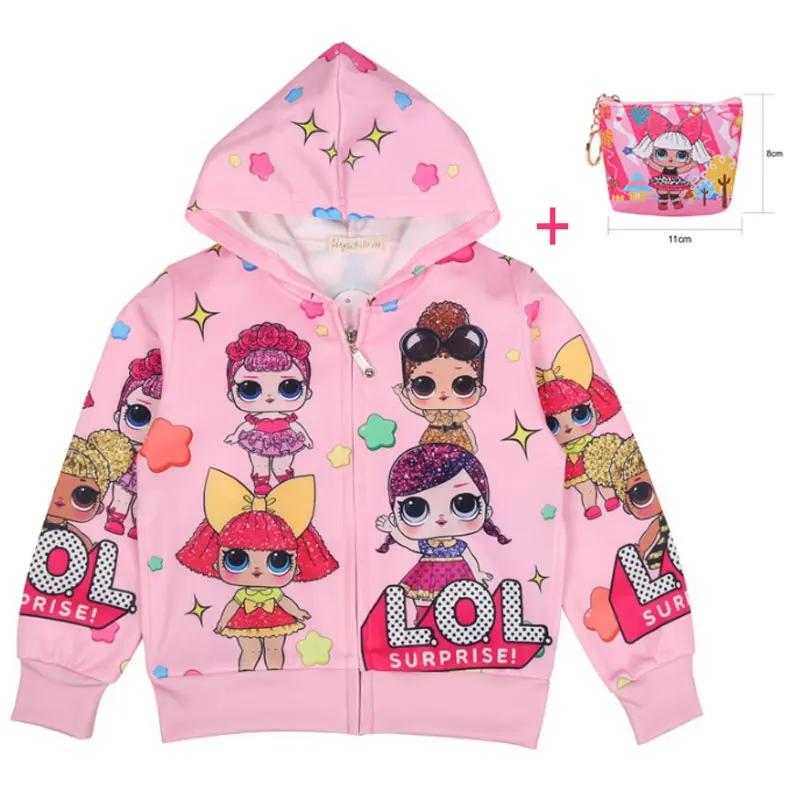 LOl/Новая детская куртка для девочек с рисунком сюрприз женская футболка длинными