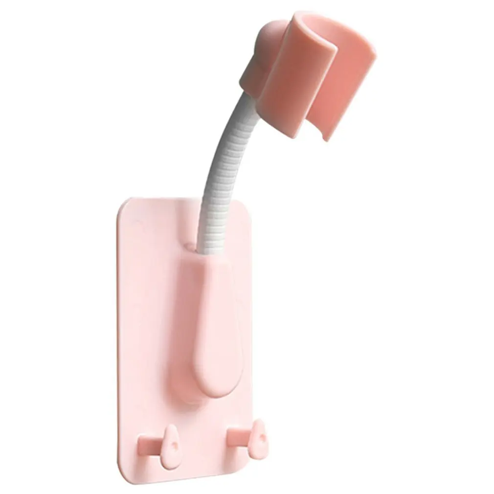 

360-Degree Punch-free Shower Head Holder Adjustable Self-Adhesive Shower head Bracket Wall Mount With 2 Hooks