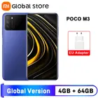 Смартфон POCO M3 глобальная версия, Snapdragon 662, 4 ГБ, 64 ГБ, экран 6,53 дюйма, Аккумулятор 6000 мАч, камера 48 МП