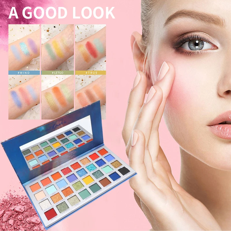 32 Цвета Палитра теней для век ледяной снег набор вечерние алмазные блестящие