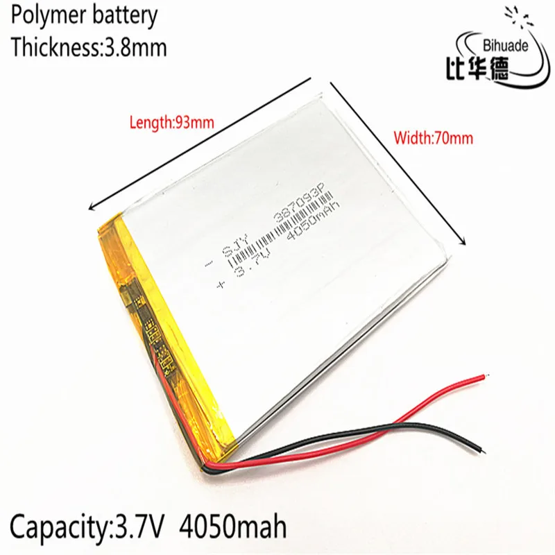 

387093 3,7 V 4050mAh литий-полимерный аккумулятор с защитной доской для планшетных ПК U25GT