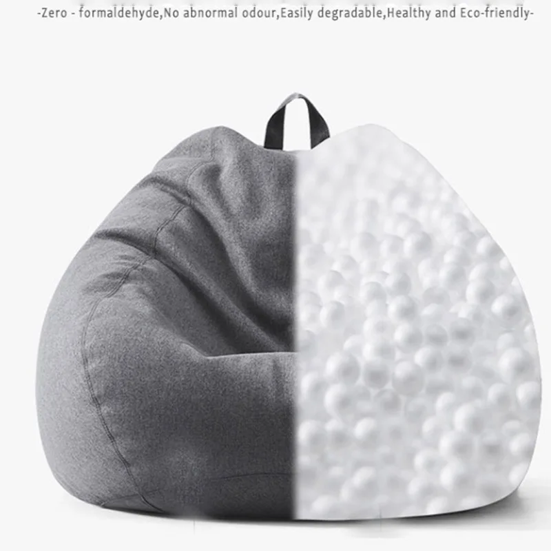 Новые чехлы для диванов Lazy Bean Bag стулья без наполнителя из льняной ткани мешок
