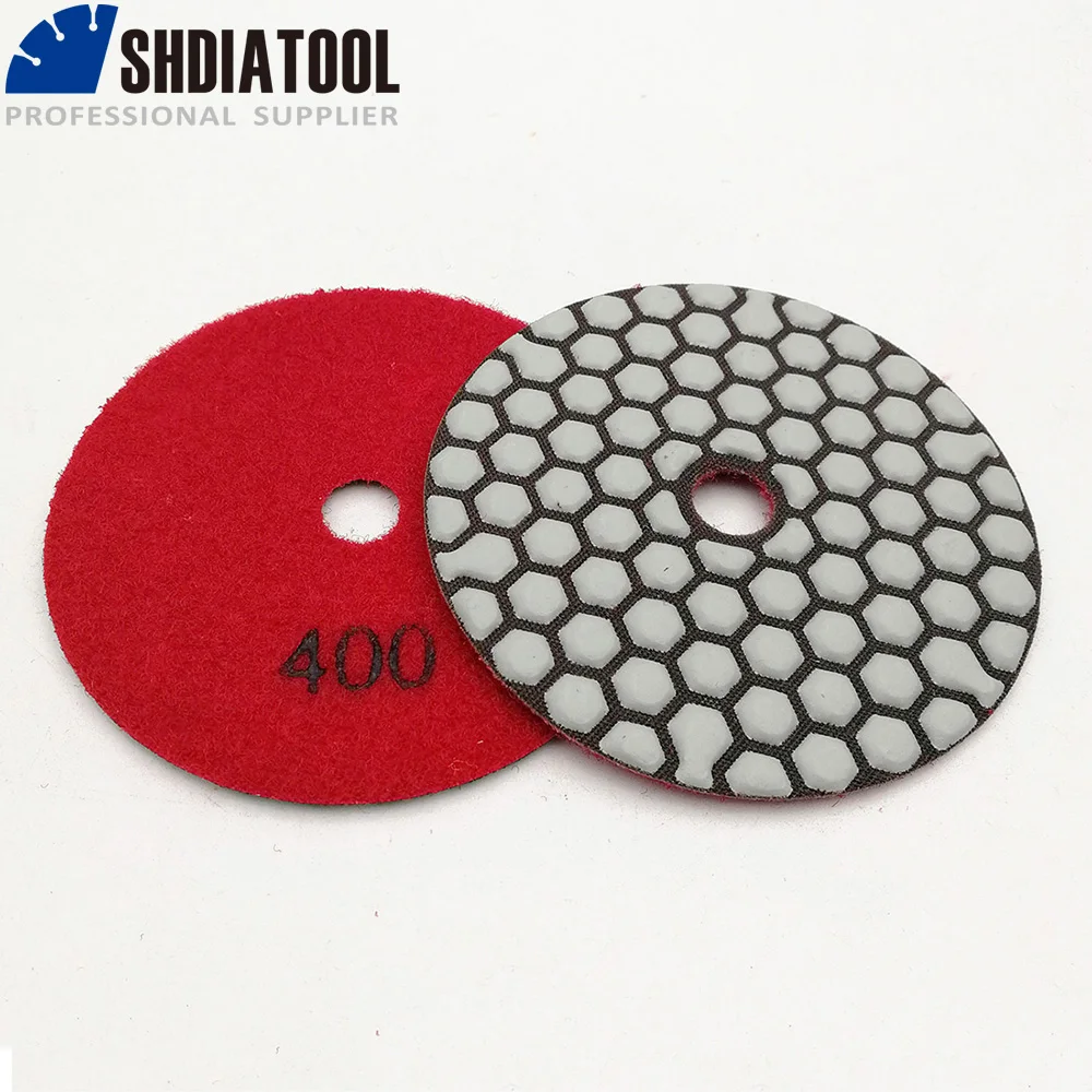 Diatool 6 шт. 4 &quot/100 мм #400 diamond сухой Полировальная Подложка для Гранит и Мрамор