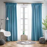 solid thick blackout curtains for living room floral cloth curtains for bedroom window treatment drapes blinds shading 90 panel