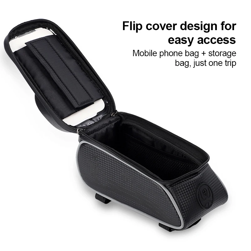 

Bicycle Bag Waterproof Touch Screen 6.0 Mobile Phone Front Beam Chartered Front Tube Bag Mountain Cycling Tools Bike Accessories