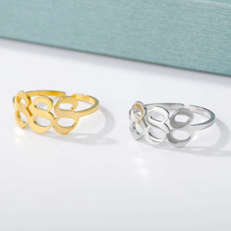 Кольца с цифрами ангела для женщин и мужчин кольца из нержавеющей стали 333 444 666 777