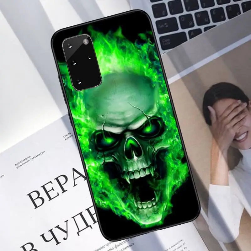 

Skull horror dark style Phone Case for samsung galaxy s21 s20 fe s10 s9 s8 s30 note 20 10 ultra plus pro lite 5G coque