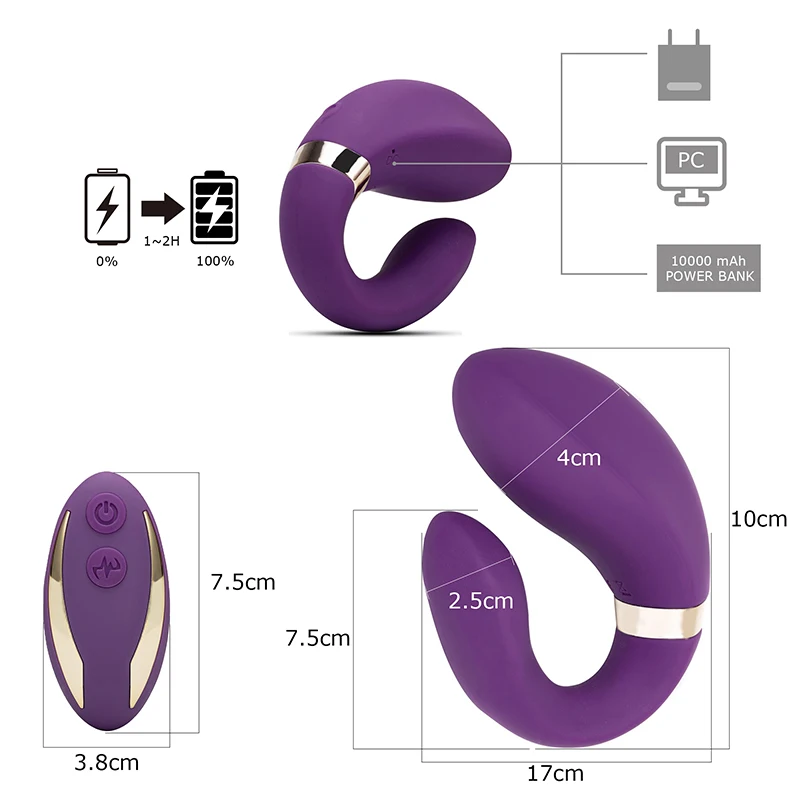 Водонепроницаемый Вибратор для точки G с тихим двойным мотором Стимулятор