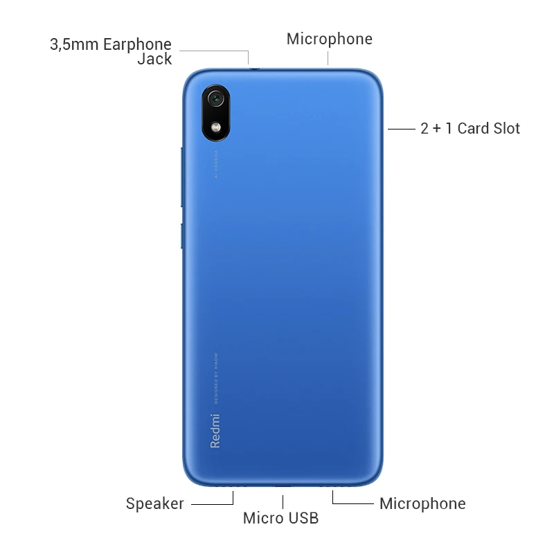 Сотовый телефон Xiaomi Redmi 7A глобальная версия 2 ГБ ОЗУ 32 ПЗУ восьмиядерный процессор