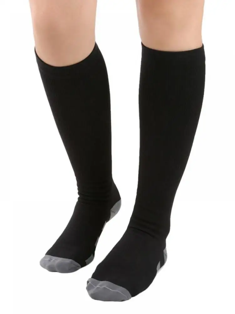 Hot-Selling Unisex Solid Pressure Circulation High Quality Hose Compression Socks Knee High Orthopedic Support Cotton Socks (0)