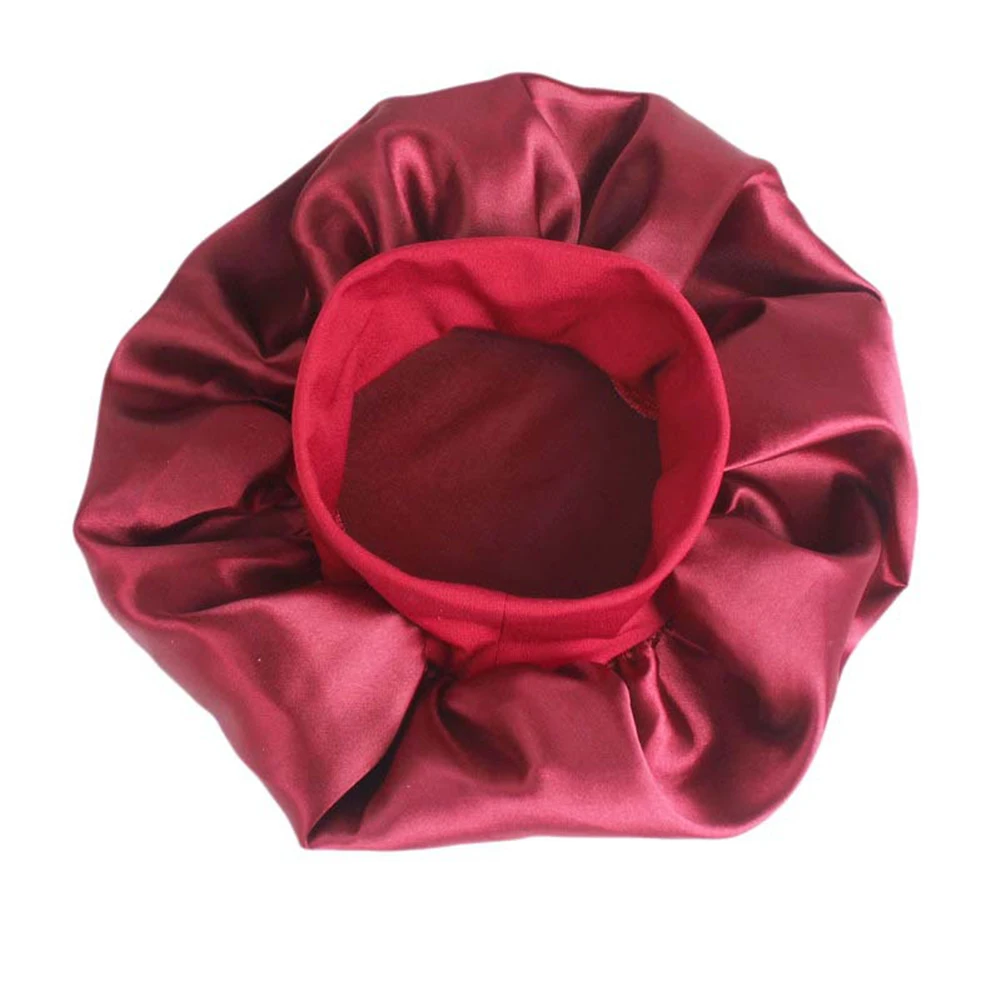 

Protect Hair Cap Solid Color Printed Wide-brimmed Hairband Fashion Bonnet Sleep Cap Comfort Chemotherapy Hat Satin Silk Nightcap