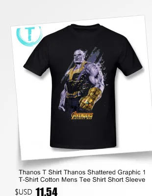 Thanos футболка Thanos Shattered Graphic 1 футболка Хлопковая мужская футболка с коротким рукавом большая графическая Милая Пляжная футболка