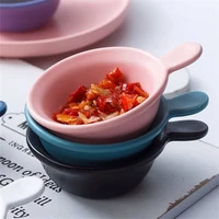 janpanese solid ceramic spicy sauce dish heat resistant handle snack dishes plate porcelain nuts fruit tray soy sauce dish