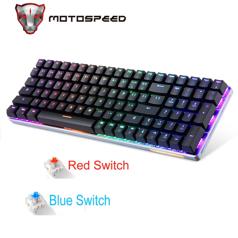 Новая беспроводная Механическая игровая клавиатура Motospeed K1 с RGB подсветкой и 100