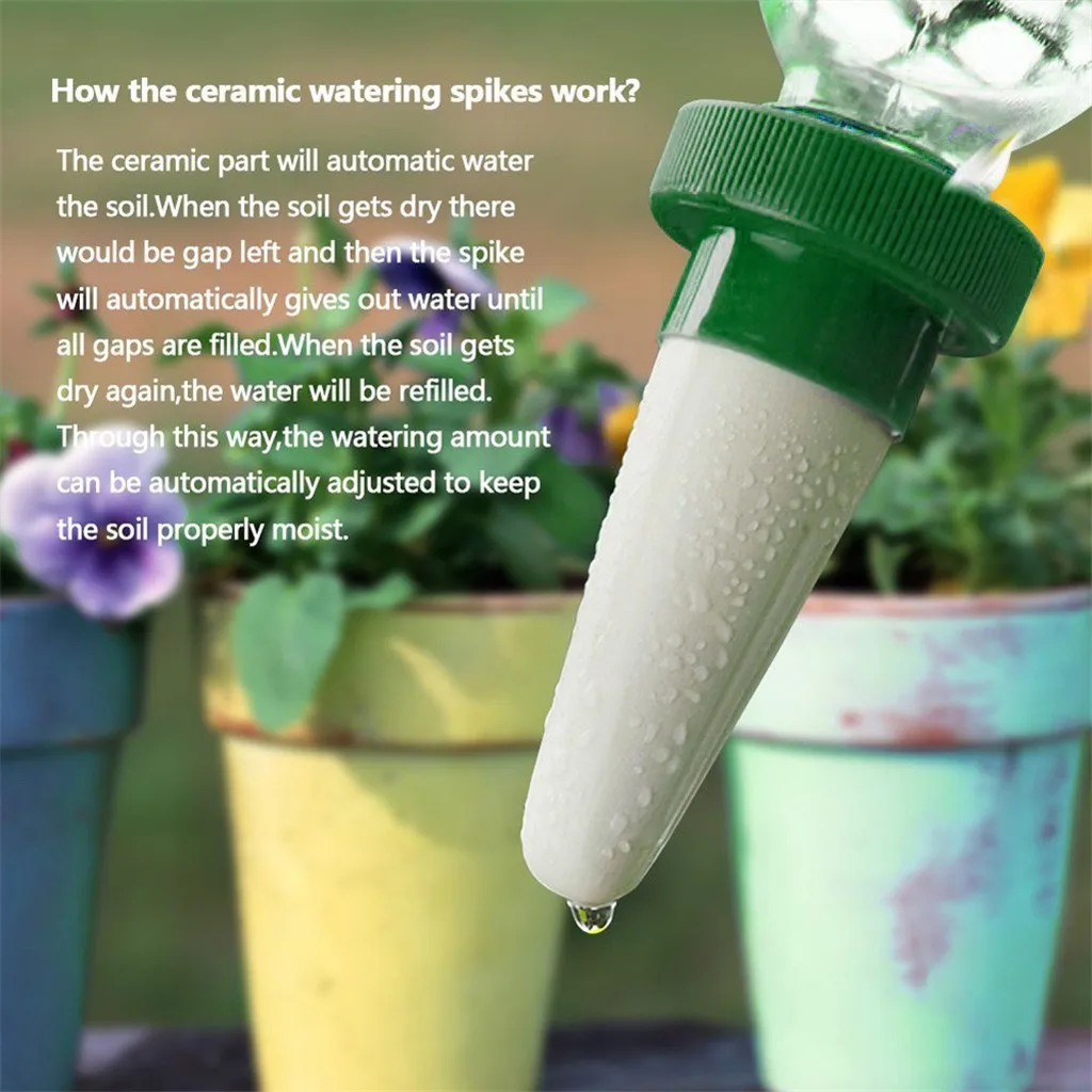 

5/10pcs Ceramic Self Watering System Automatic Flower Drip Irrigation Watering Stake watering device Drip irrigation device