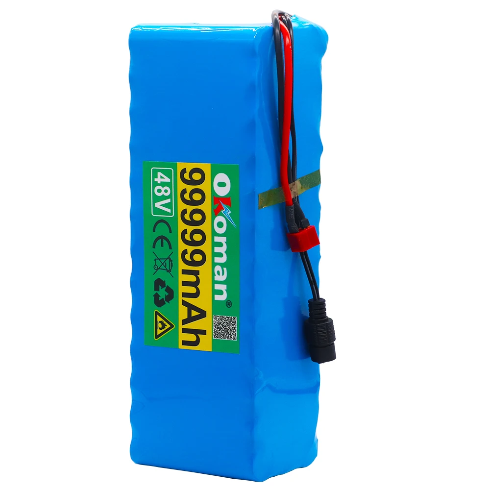 2021 Новый 48V 99.999Ah 1000w 13S3P 18650 комплект литий-ионный батарей для 54 6 v E-велосипед