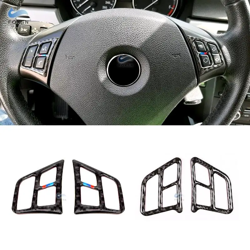 Кнопки на руль из углеродного волокна для BMW 3 серии E90 2005 2006 2007 2008 2009 2010 2011|Лепнина