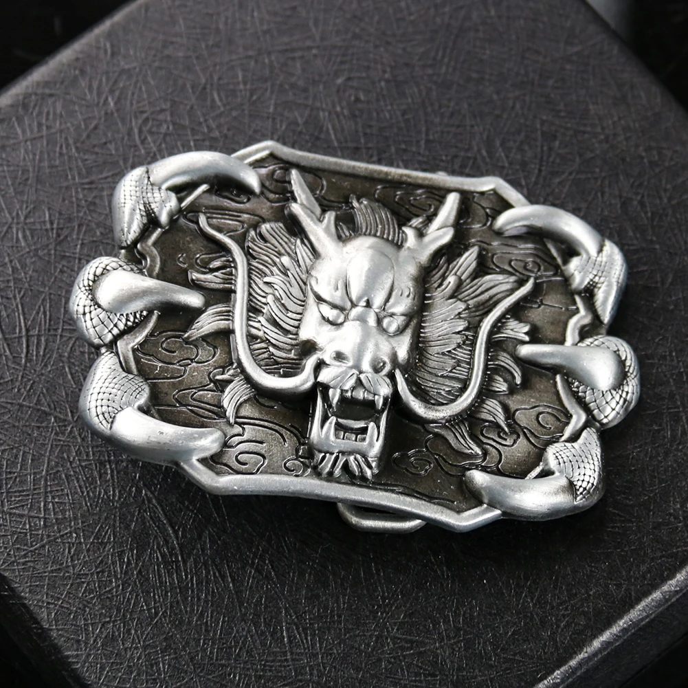 

Belt Buckle Chinese Dragon King Head Metal Buckle Eagle Claw Pewter Men Leather Craft Strap Cowboy Male Jeans Accessories