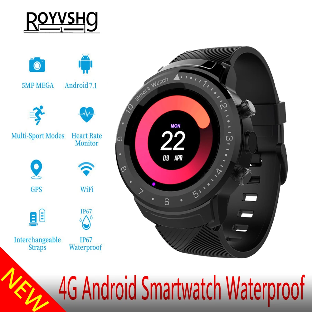 Смарт часы DA09 Android phone 3 ГБ 32 умные ip67 водонепроницаемые с 4G SIM MP3/mp4 плеером gps