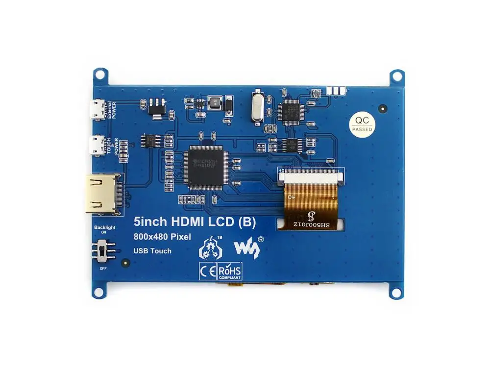 2 шт./лот Raspberry Pi ЖК-дисплей 5 дюймов (B) 800x480 сенсорный экран поддерживает Banana BB