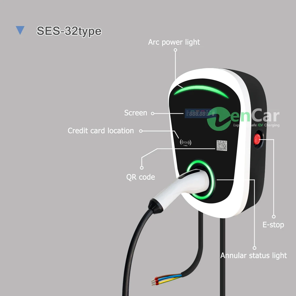

DUOSIDA 32A 1Phase EVSE Wallbox EV Charger Electric Vehicle Car Charging Station with Type2 Cable IEC 62196-2