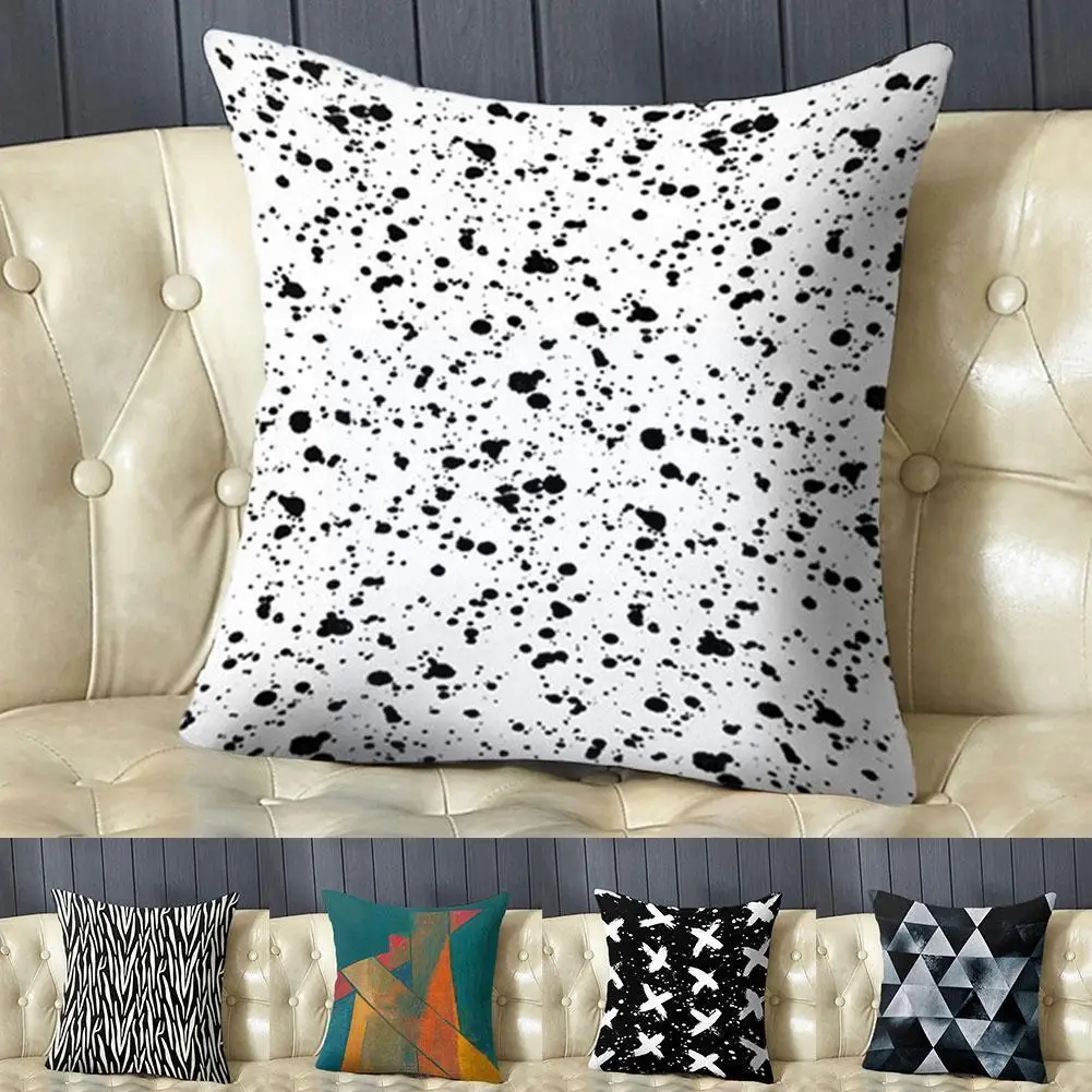 

Colorful Abstract Geometric Art Pillowcase Polyester Geometry Pillow 45X45CM Cover Cushion Cover Decorative B6D5