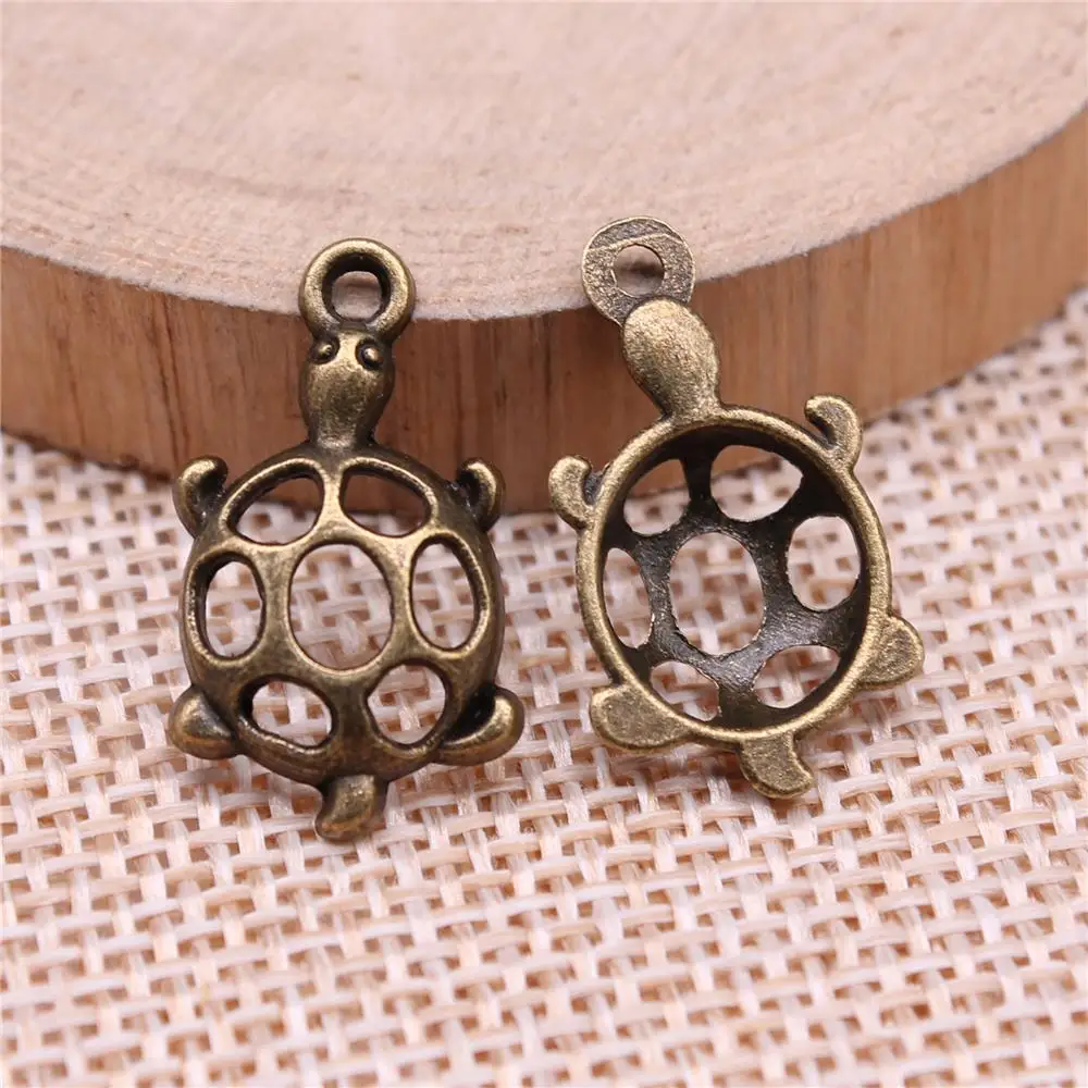 

Hollow Turtle Charms For Jewelry Making Findings Handmade DIY Craft 20pcs Antique Bronze Color 22x12mm