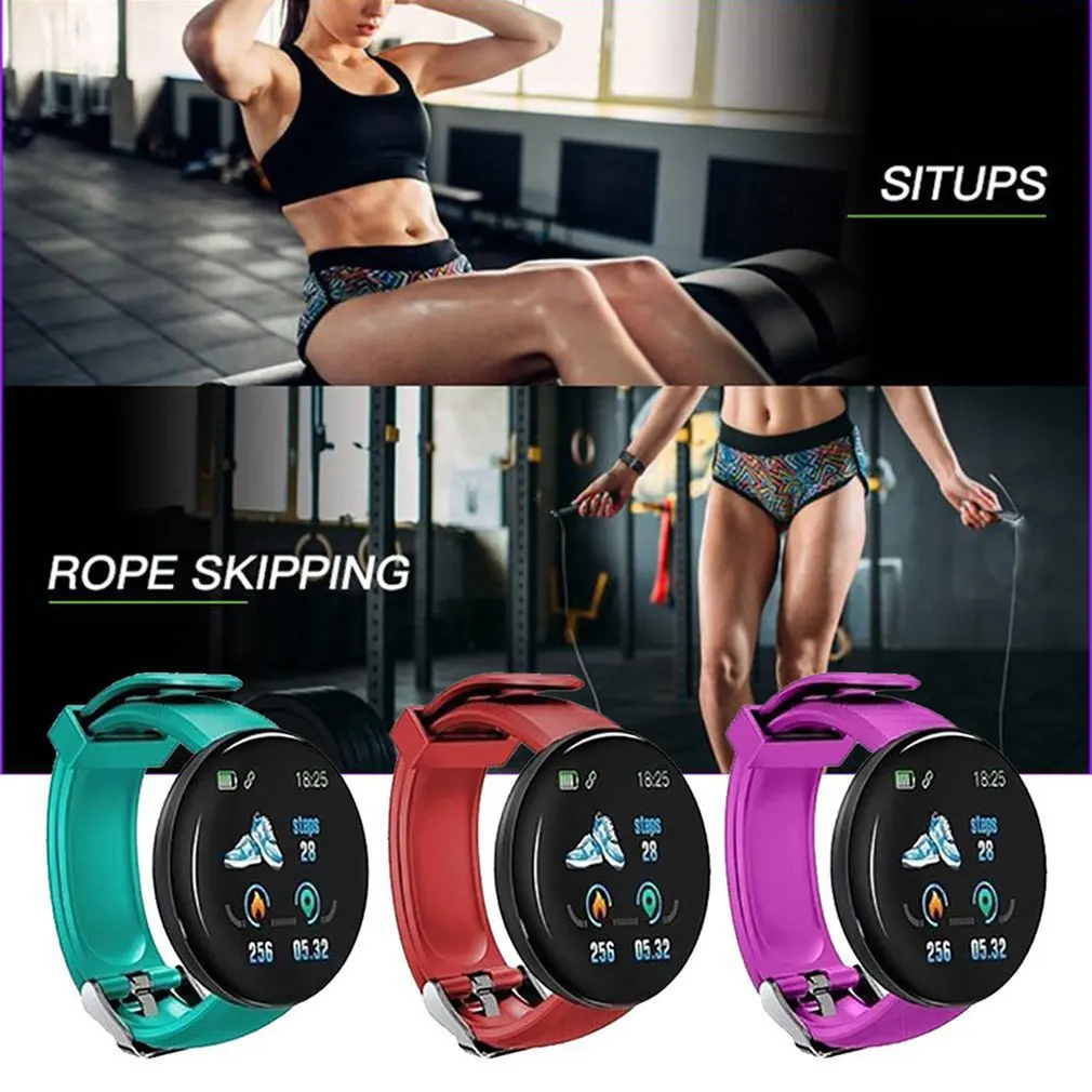 

D18 Smart Fitness Bracelet Band With Measuring Pressure Pulse Meter Sport Activity Tracker Watch Wristband