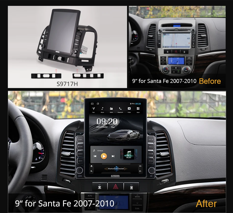 Автомобильный DVD-плеер Ownice DSP Android 10 0 для Hyundai Santa Fe 2 2006 - 2012 GPS Wifi Bluetooth Navi