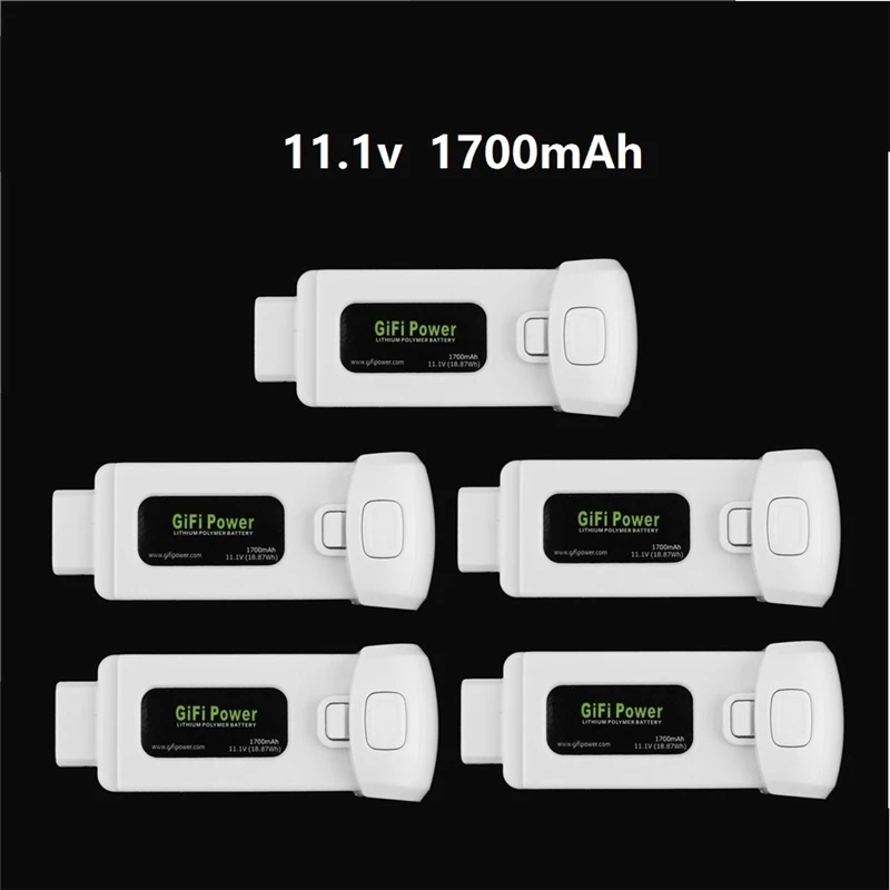 

1Pcs / 2Pcs / 3Pcs / 5Pcs 11.1V 1700mAh 18.87Wh Lipo Battery for Yuneec Breeze Flying Camera Drone Extra Replacement Power