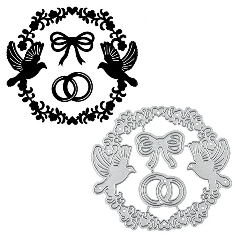 YaMinSanNiO Wreath Dies Bow Bird Metal Cutting New 2019 for Card Making Scrapbooking Embossing Stencil Craft Flower | Дом и сад