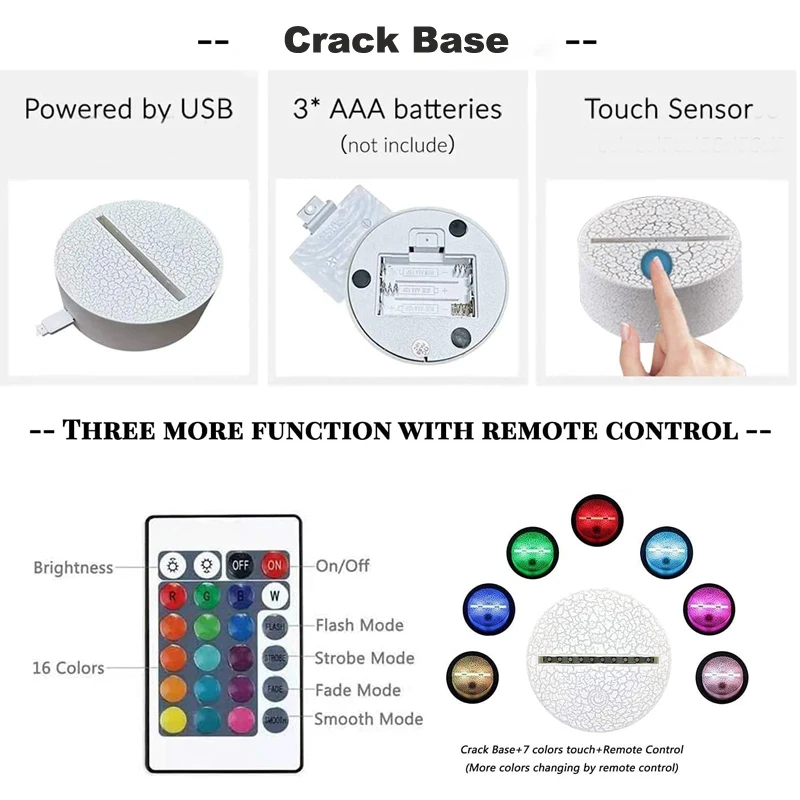 3D светодиодный ночсветильник HQXING в виде динозавра украшение для детской спальни