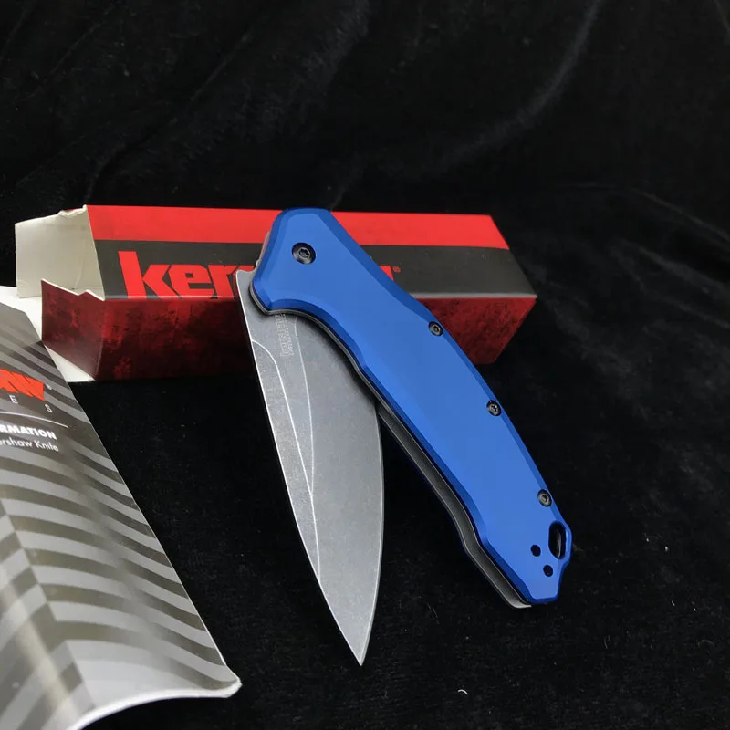 

Kershaw 1776 Pocket Folding Rescue Knife 420 Steel Sheet + Aluminum Alloy Handle Portable Jungle Survival Hunting EDC Tool